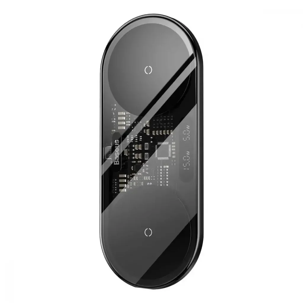 Бездротова зарядка Baseus Digital LED Display 2in1 20W Black, WXSX010101