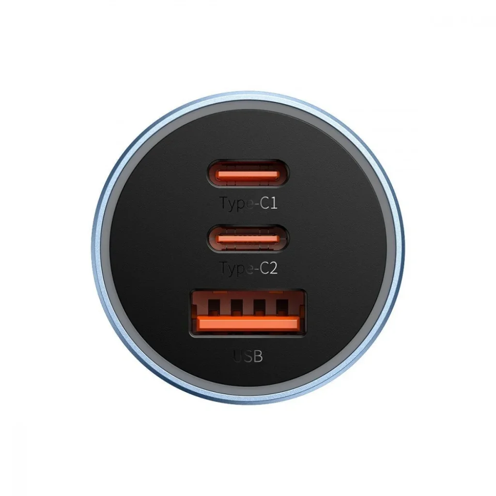 АЗП Baseus Golden Contactor Pro 65W USB + 2xType-C Blue, CGJP010003