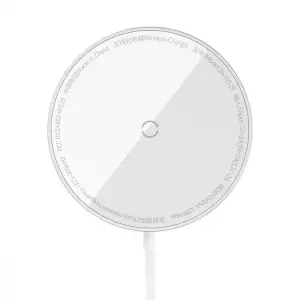 Беспроводная зарядка Baseus Simple Mini3 Magnetic Wireless Charger 15W Silver, CCJJ040012