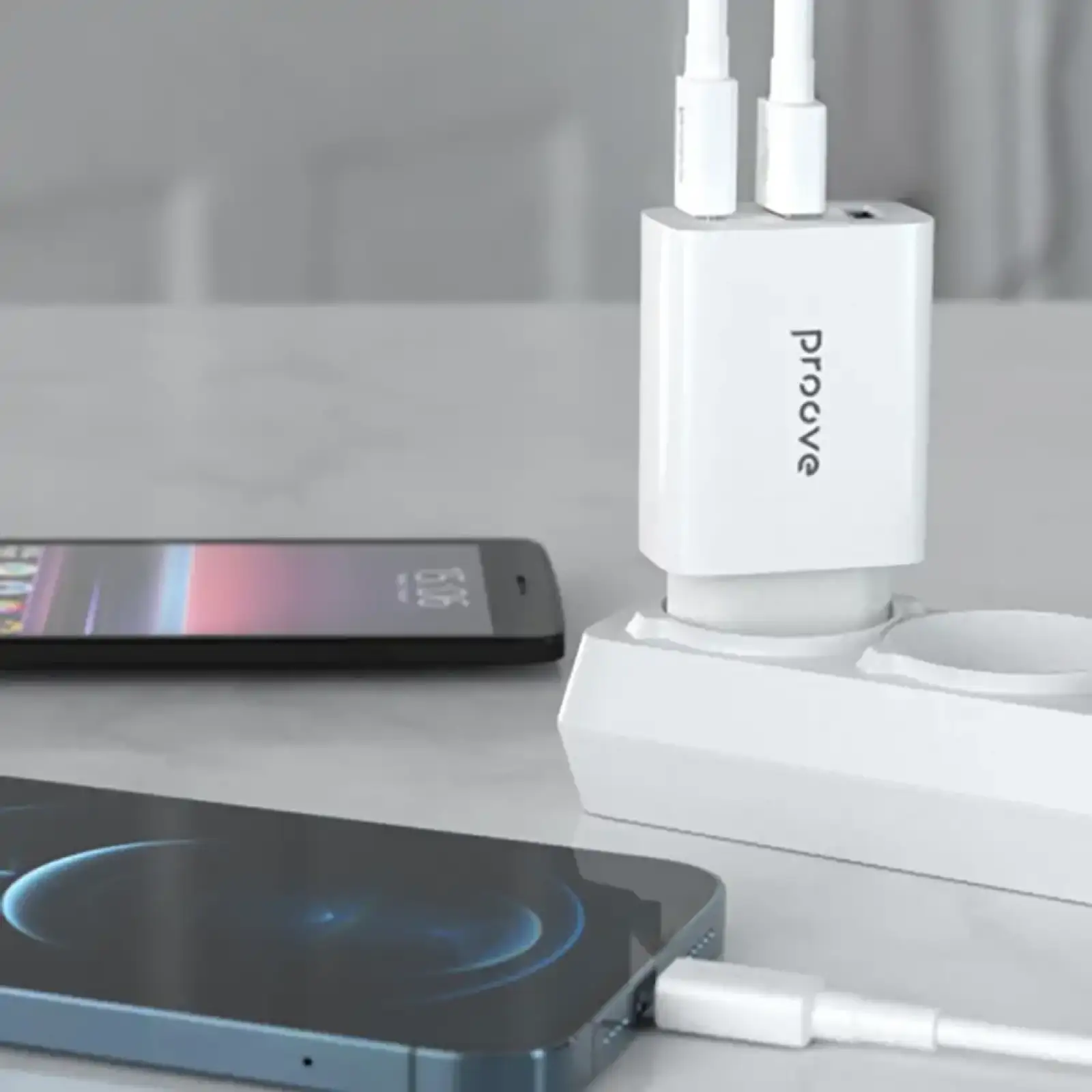 СЗУ Proove Rapid 30W (2 USB + Type-C) White, WCRP30210002