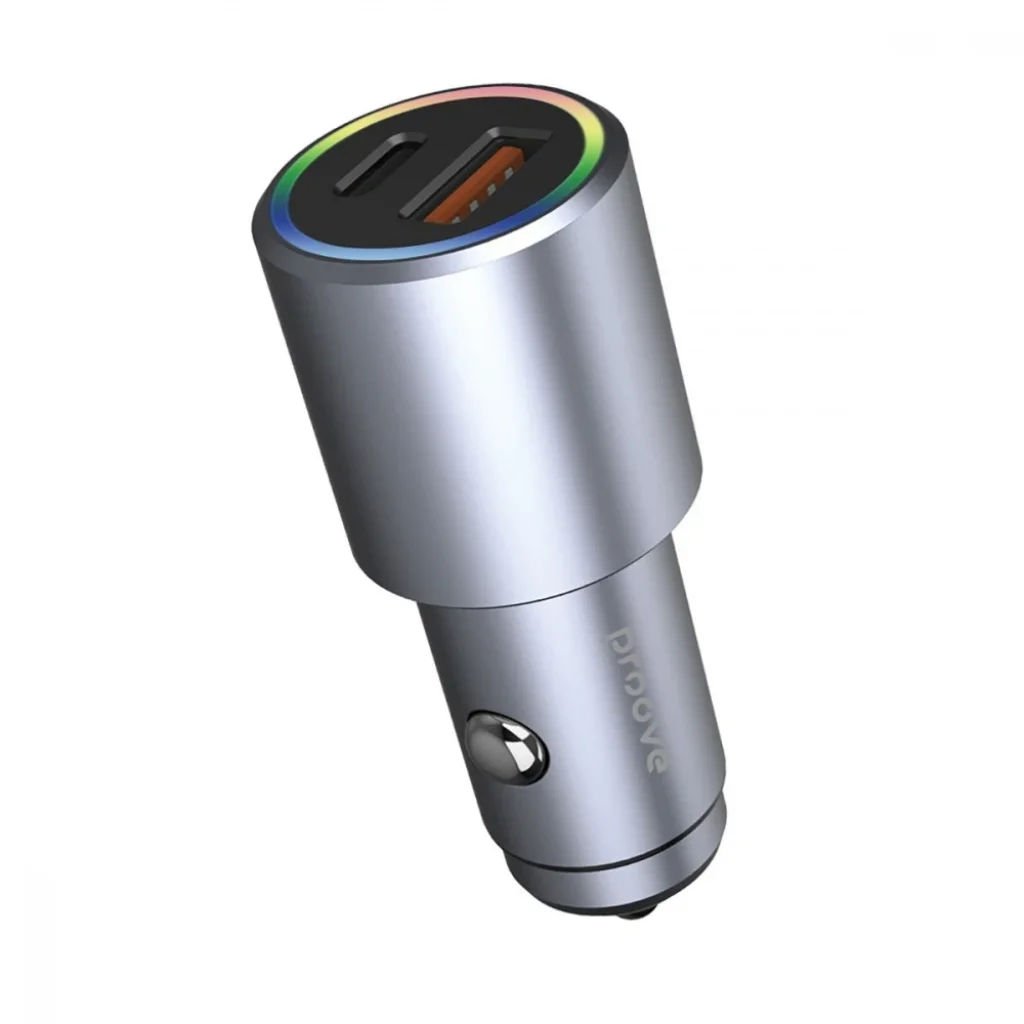 АЗП Proove Double Energy Plus 53W (USB + Type-C) Metal Gray
