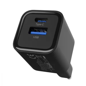 СЗУ Proove Silicone Power Plus 20W (Type-C + USB) Black, WCSP2011001