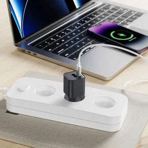 СЗУ Proove Silicone Power Plus 20W (Type-C + USB) Black, WCSP2011001