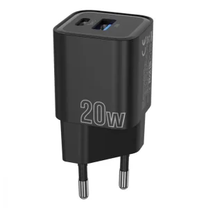 СЗУ Proove Silicone Power Plus 20W (Type-C + USB) Black, WCSP2011001