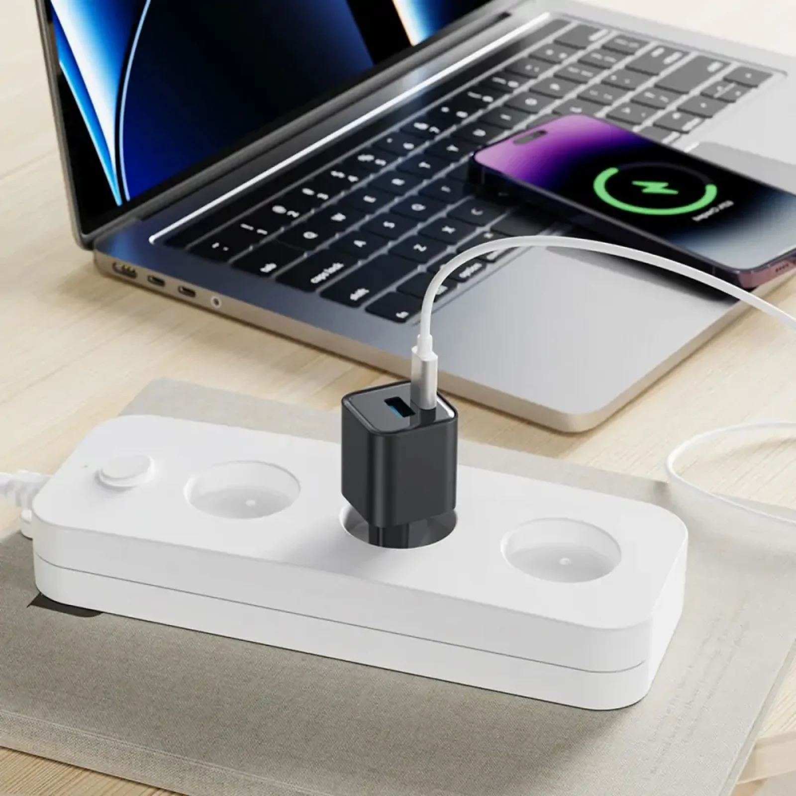 МЗП Proove Silicone Power Plus 20W (Type-C + USB) White, WCSP2011002