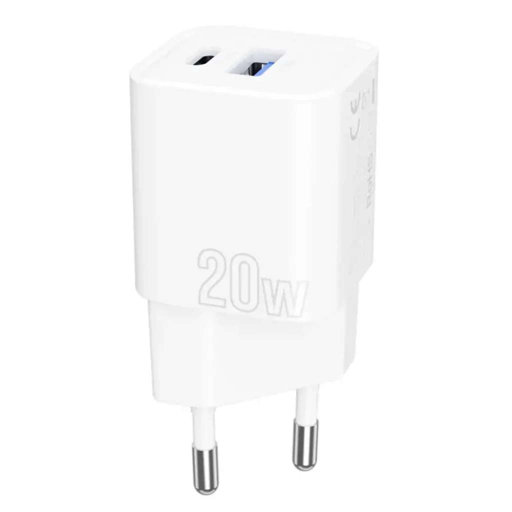 СЗУ Proove Silicone Power Plus 20W (Type-C + USB) White, WCSP2011002