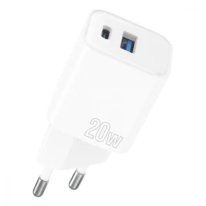 СЗУ Proove Silicone Power Plus 20W (Type-C + USB) White, WCSP2011002