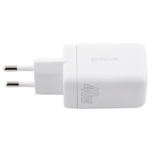 СЗУ Proove Silicone Power 40W (Type-C + Type-C) White, WCSP4020002