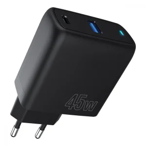 СЗУ Proove Silicone Power 45W (Type-C + USB) Black, WCSP45110001