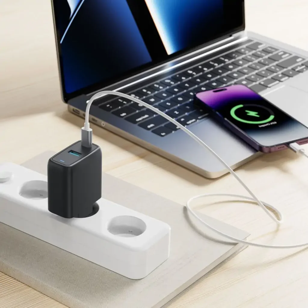 СЗУ Proove Silicone Power 45W (Type-C + USB) Black, WCSP45110001