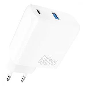 СЗУ Proove Silicone Power 45W (Type-C + USB) White, WCSP45110002