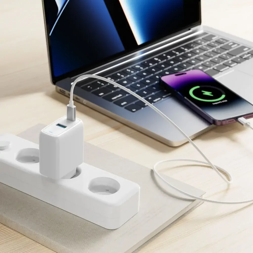 СЗУ Proove Silicone Power 45W (Type-C + USB) White, WCSP45110002