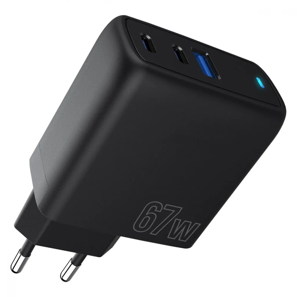 СЗУ Proove Shot GaN 67W (2Type-C + USB) Black, WCSG67120001