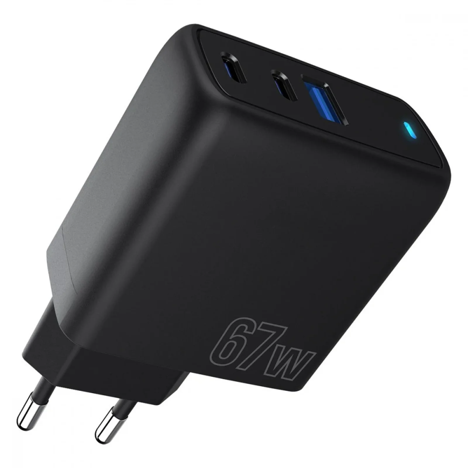 СЗУ Proove Shot GaN 67W (2Type-C + USB) Black, WCSG67120001