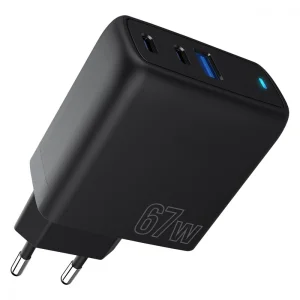СЗУ Proove Shot GaN 67W (2Type-C + USB) Black, WCSG67120001