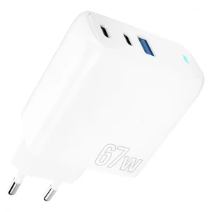 СЗУ Proove Shot GaN 67W (2Type-C + USB) White, WCSG67120002