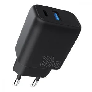 СЗУ Proove Silicone Power Plus 30W (Type-C + USB) Black, WCSP3011001
