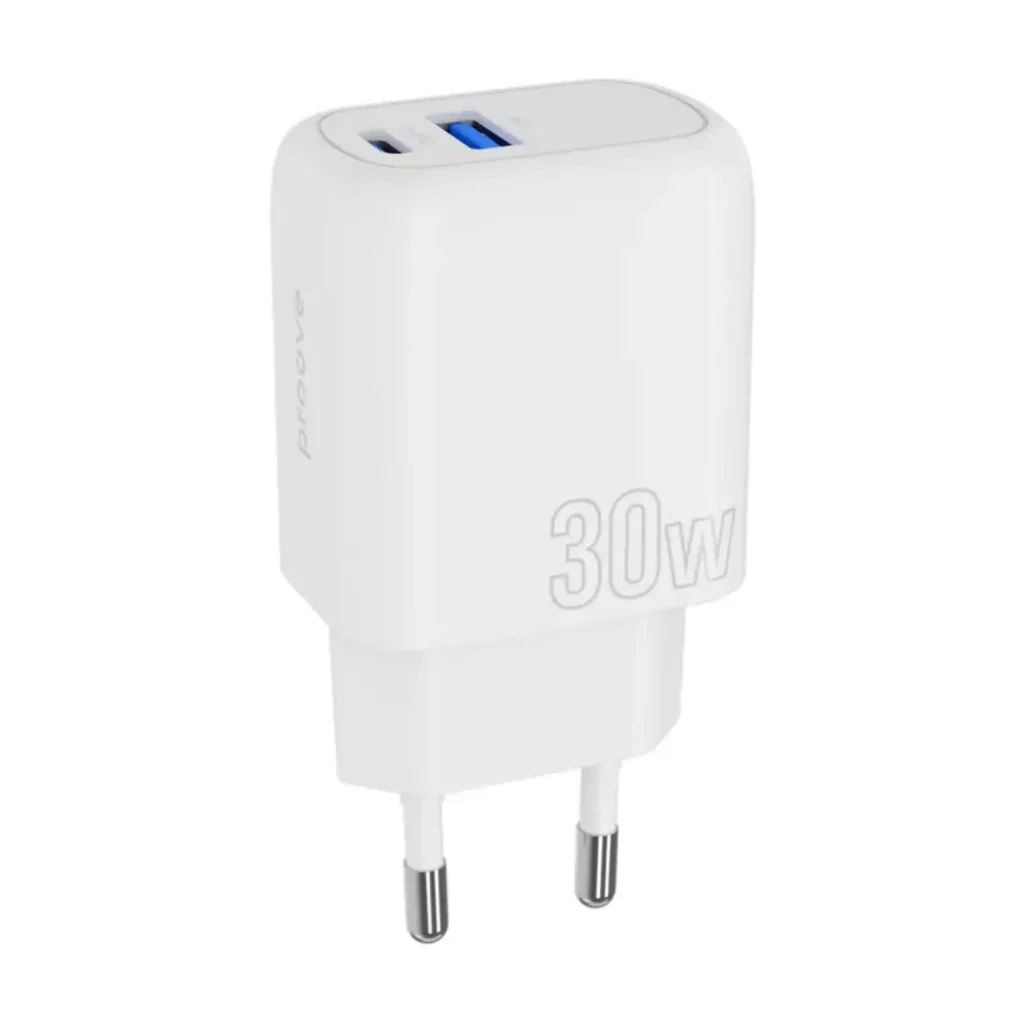 СЗУ Proove Silicone Power Plus 30W (Type-C + USB) Black, WCSP3011001