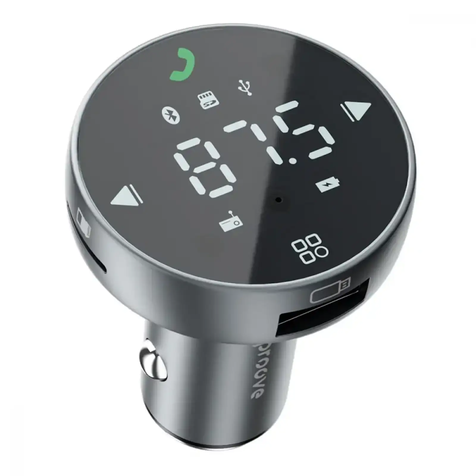 АЗУ Proove FM Launcher Sound Sync 30W (PD+QC3.0) Type-C+USB Gray