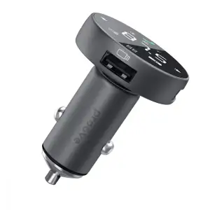 АЗП Proove FM Launcher Sound Sync 30W (PD+QC3.0) Type-C+USB Gray