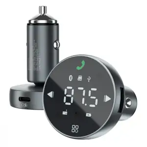 АЗУ Proove FM Launcher Sound Sync 30W (PD+QC3.0) Type-C+USB Gray