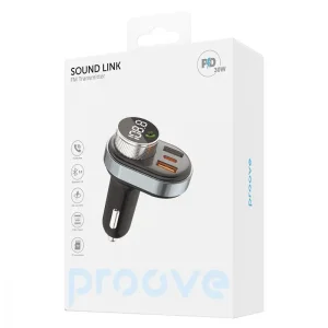 АЗП Proove FM Launcher Sound Link 30W (PD+QC3.0) Type-C+USB Black