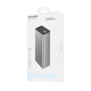 Зовнішній акумулятор Proove Metalskin 65W 30000mAh Gray (PBM365210004)
