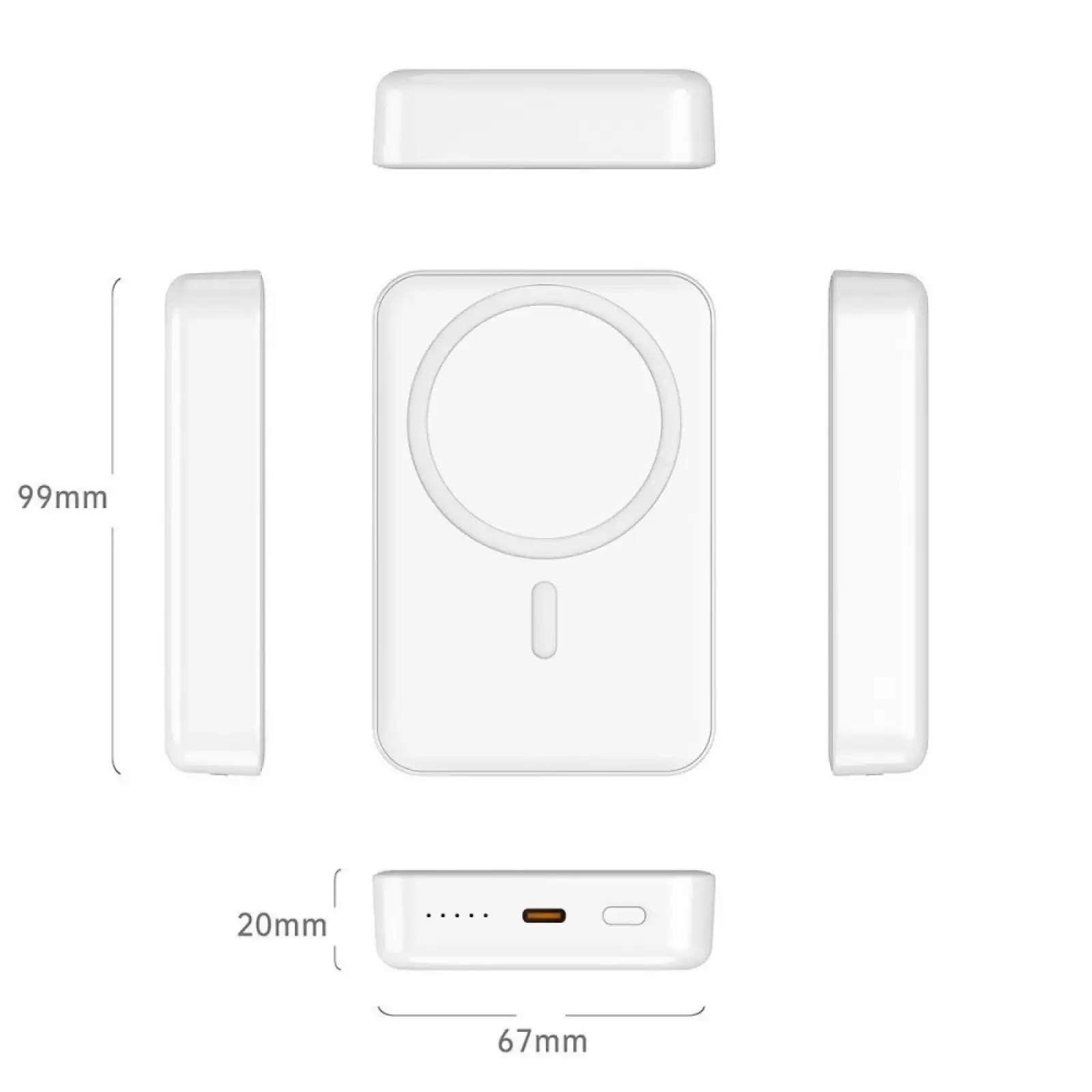 Зовнішній акумулятор Proove Booster 20W 10000mAh White