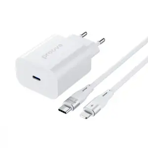 СЗУ Proove Rapid 20W (Type-C) + Кабель Type-C to Lightning White, WCRP20012102