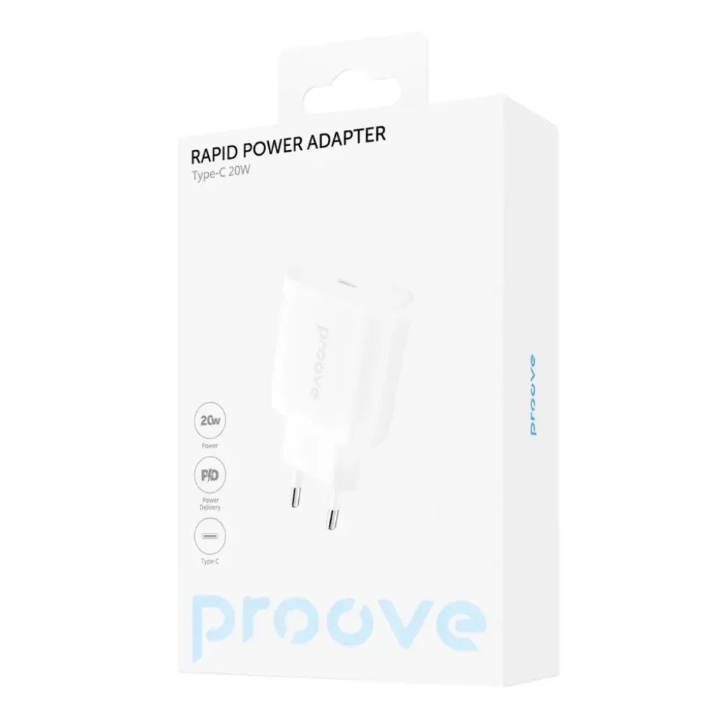 СЗУ Proove Rapid 20W (Type-C) white, 54678