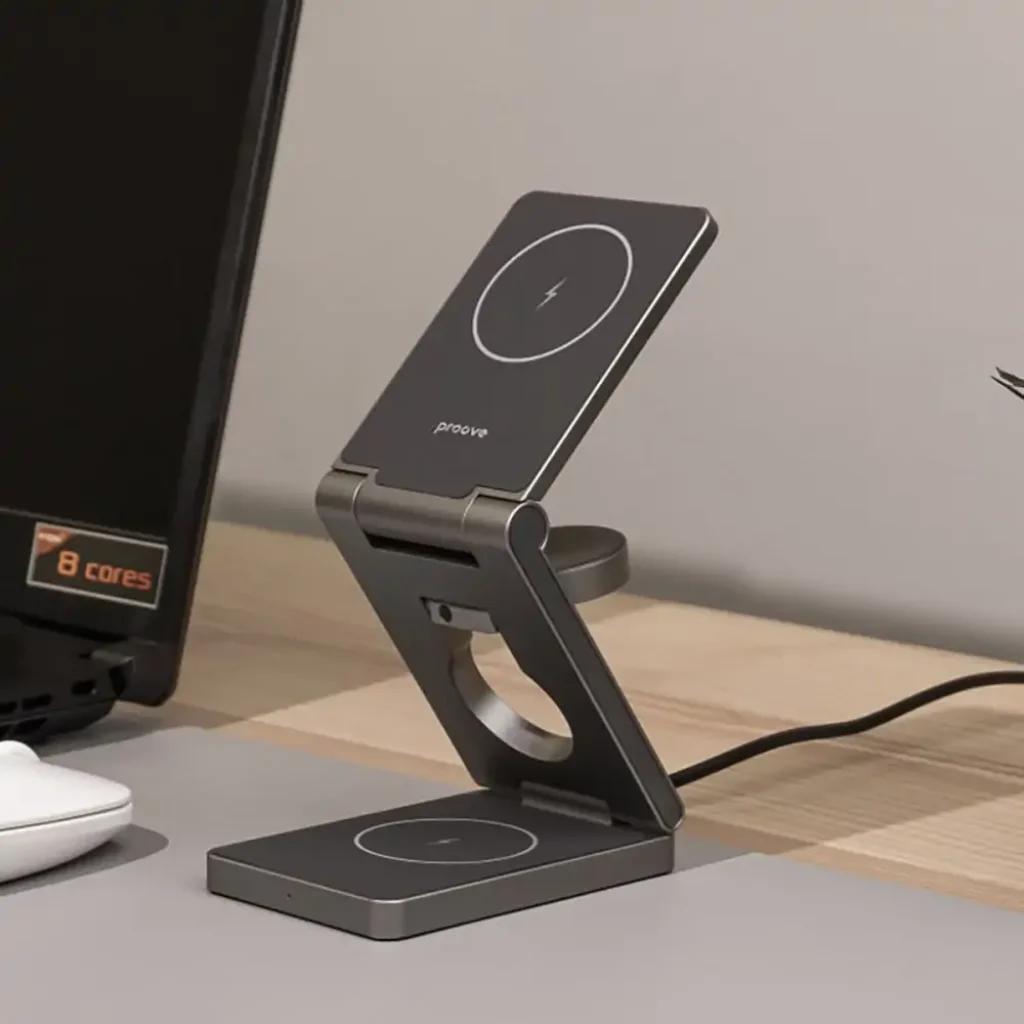 Бездротова зарядка Proove Titan Volt 3 in 1 Gray, WSTV15000003