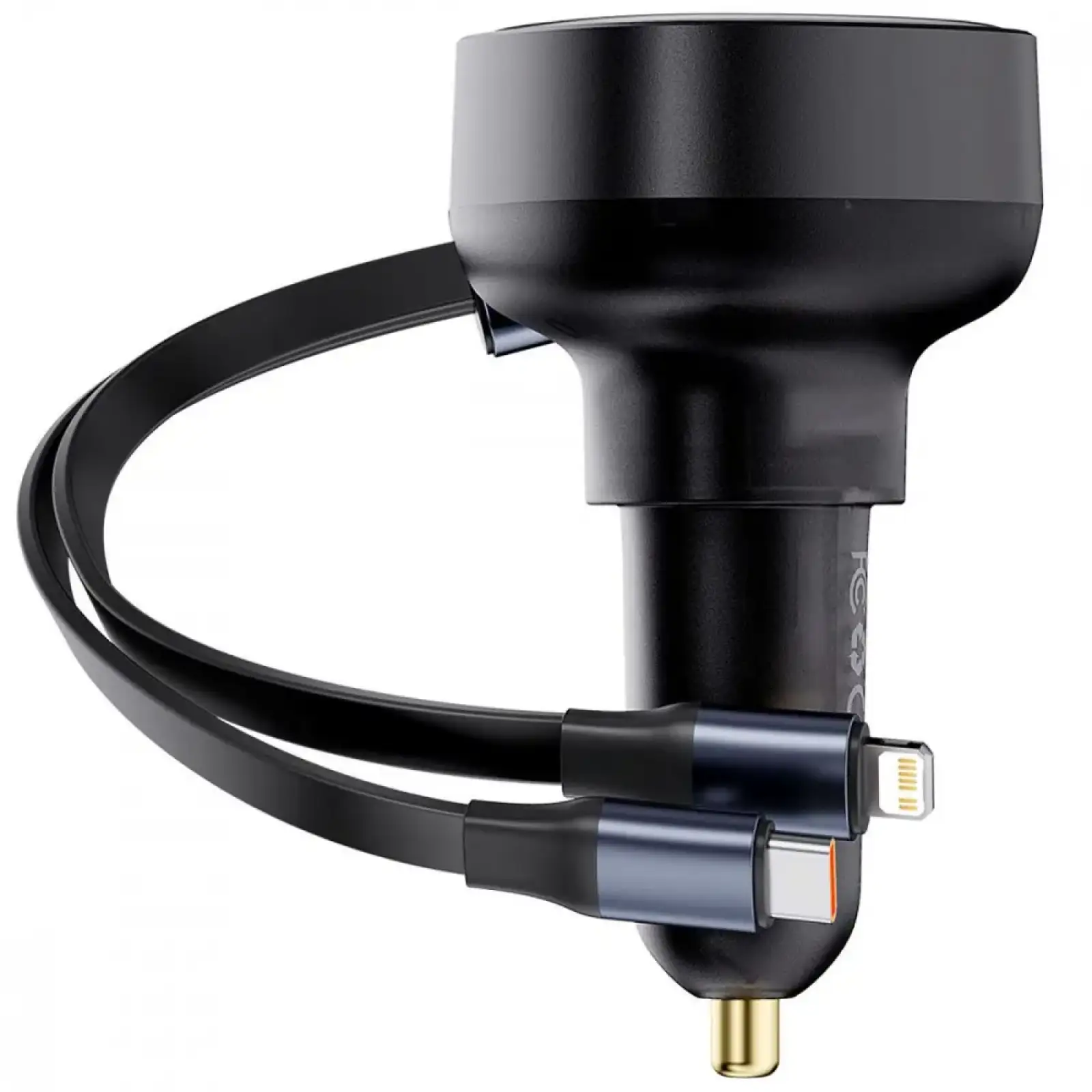 АЗУ Baseus Enjoyment Pro 60W (Type-C) + Retractable Type-C+Lightning Cables Black