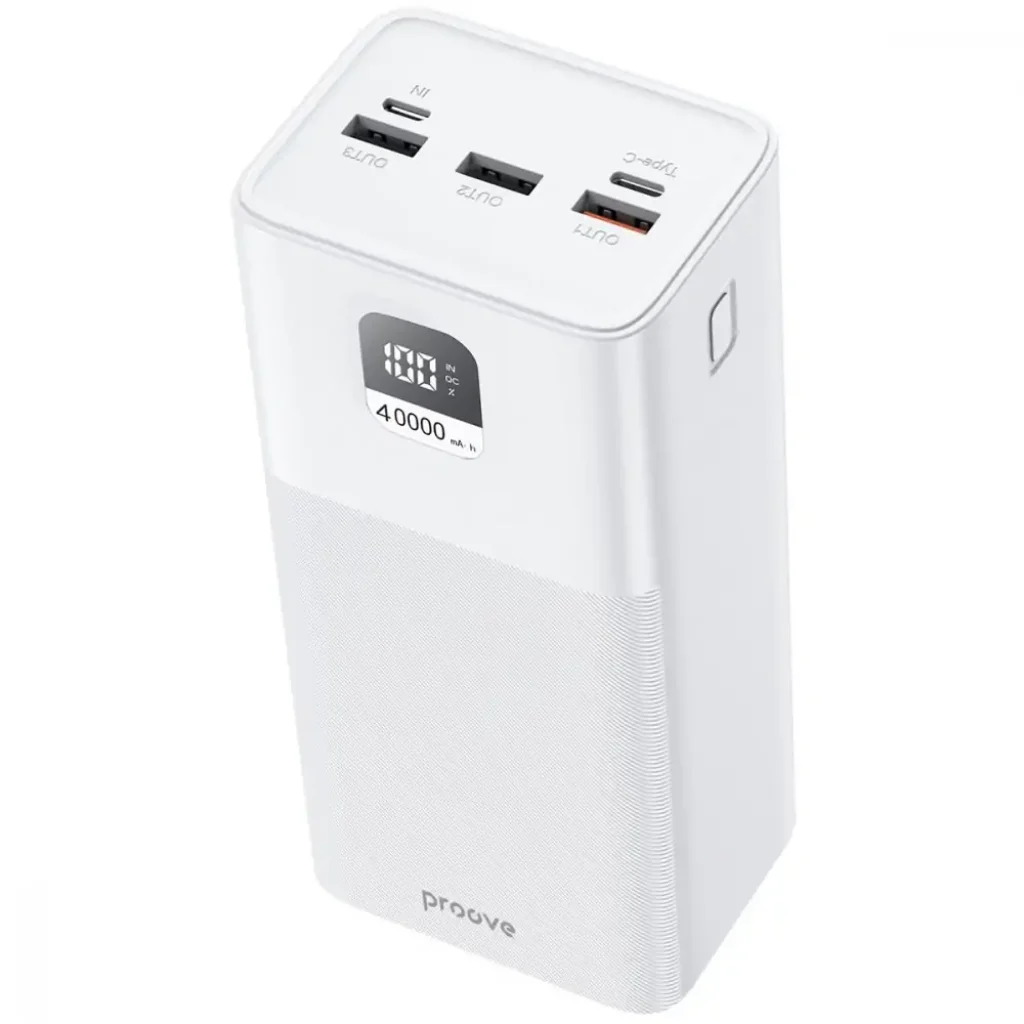 Зовнішній акумулятор Proove Giant 100W 40000mAh White (PBGI99320002)
