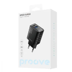 СЗУ Proove Speed Surge 20W (USB + Type-C) Black, WCSS20120001