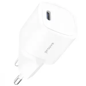 МЗП Proove Silicone Power 20W (Type-C) + Кабель Type-C to Lightning White, WCSP20020102