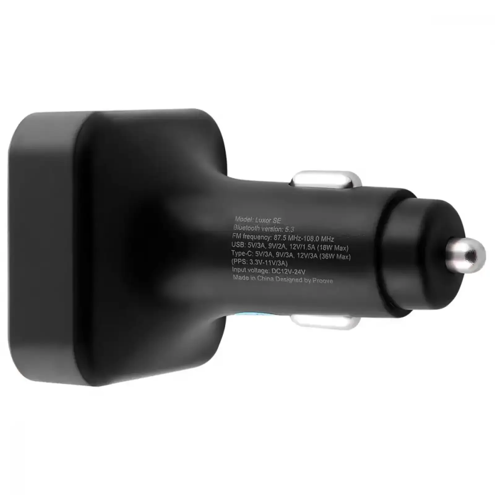 АЗП Proove FM Launcher Luxor SE 36W (PD+QC3.0) Type-C+USB Gray, FMLX20120003