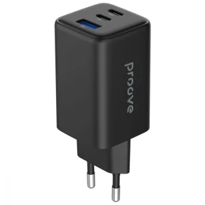 МЗП Proove Pocket GaN 65W (2Type-C + USB) Black, WCPG65121201