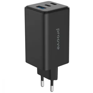 СЗУ Proove Pocket GaN 100W (2Type-C + USB) Black, WCPG10012201