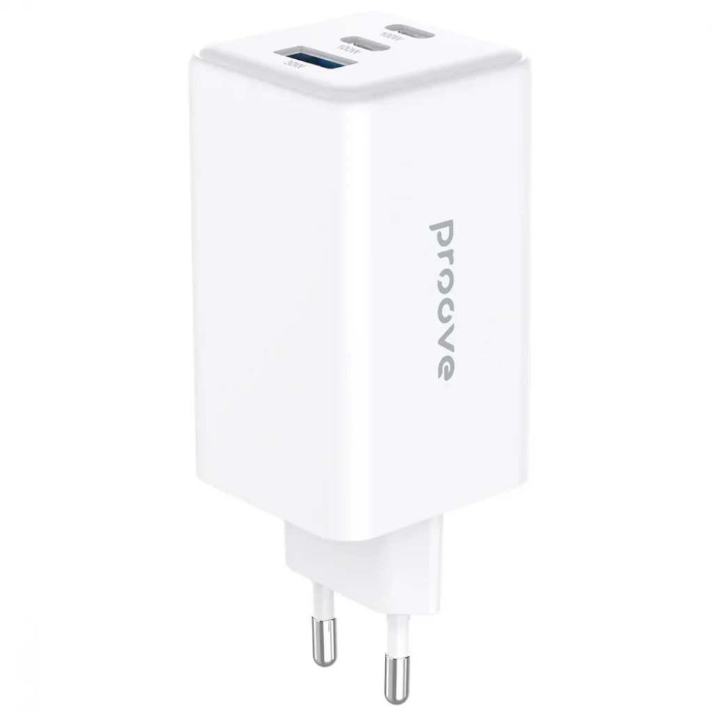 СЗУ Proove Pocket GaN 100W (2Type-C + USB) White, WCPG10012202