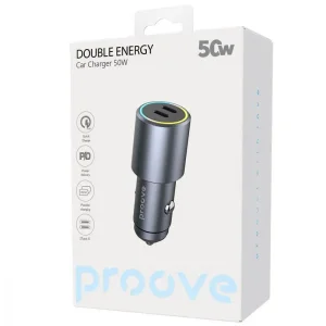 АЗП Proove Double Energy 50W (Type-C + Type-C) Metal Gray, ACDE50022206