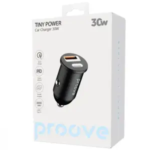 АЗП Proove Tiny Power 30W (Type-C + USB) Black, ACTP30111201