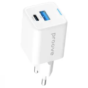 СЗУ Proove Pocket GaN Plus 25W (Type-C + USB) white (602460003)