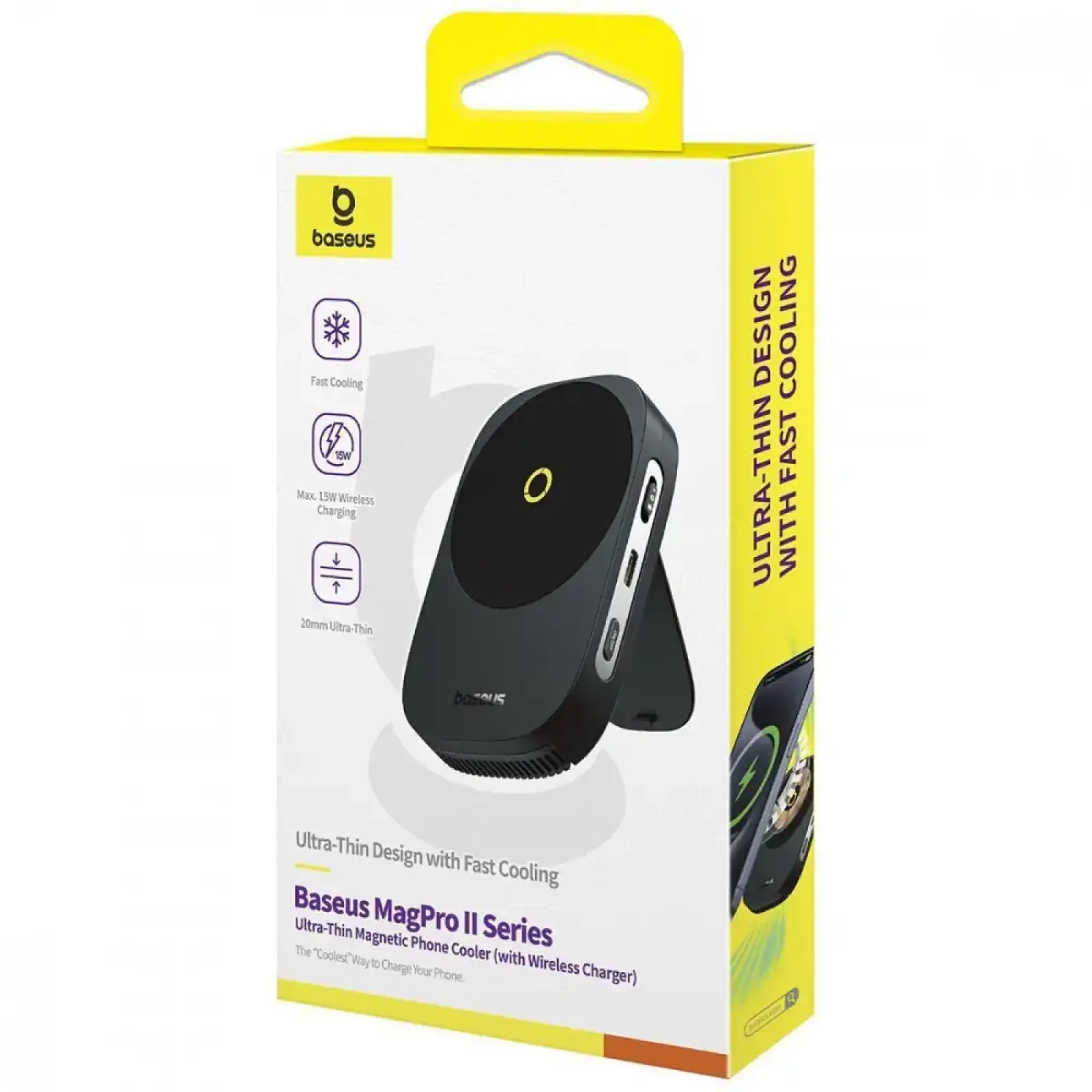 Охладитель с беспроводной зарядкой Baseus MagPro 2 Series Ultra-Thin Magnetic Black