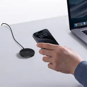 Бездротовий ЗП Baseus Simple Mini4 Air Magnetic Qi2 15W Black