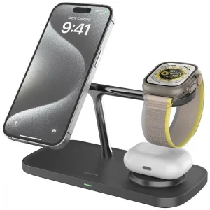 Беспроводная зарядка Proove Magnetic Field Pro 3 in 1 Qi2 Black (620390001)