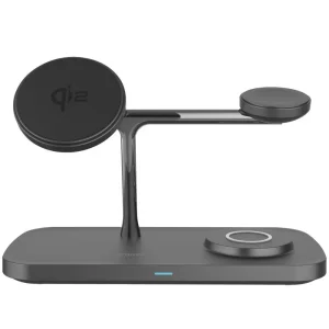 Беспроводная зарядка Proove Magnetic Field Pro 3 in 1 Qi2 Black (620390001)