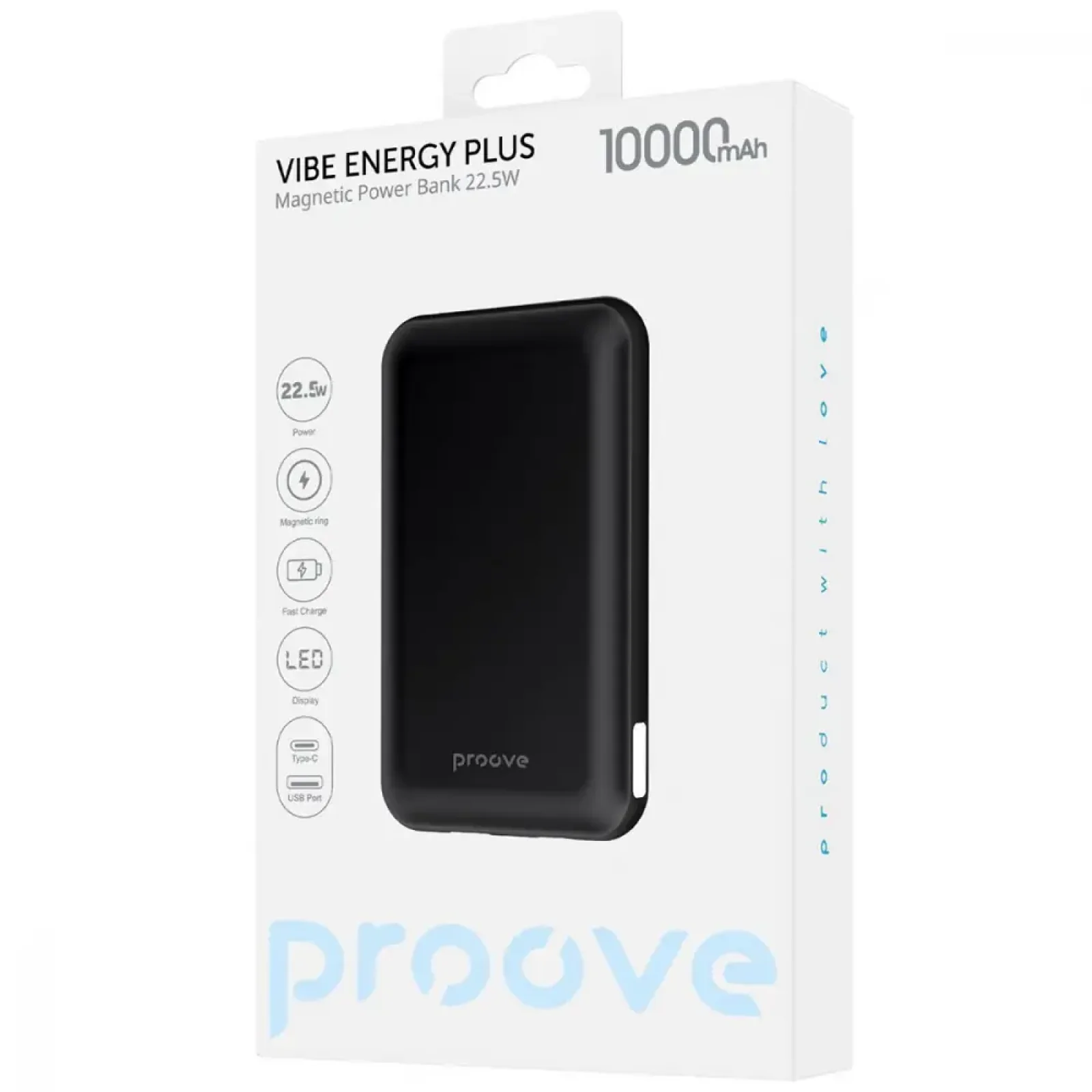 Зовнішній акумулятор Proove Vibe Energy Plus 22.5W 10000mAh White (620400003)