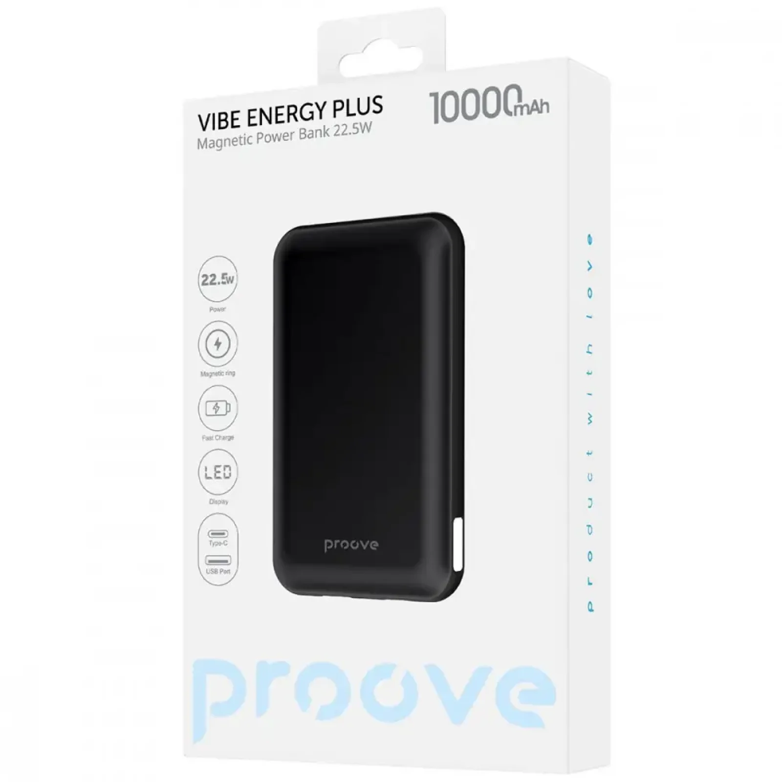 Зовнішній акумулятор Proove Vibe Energy Plus 22.5W 10000mAh Purple (PBVE20020009)