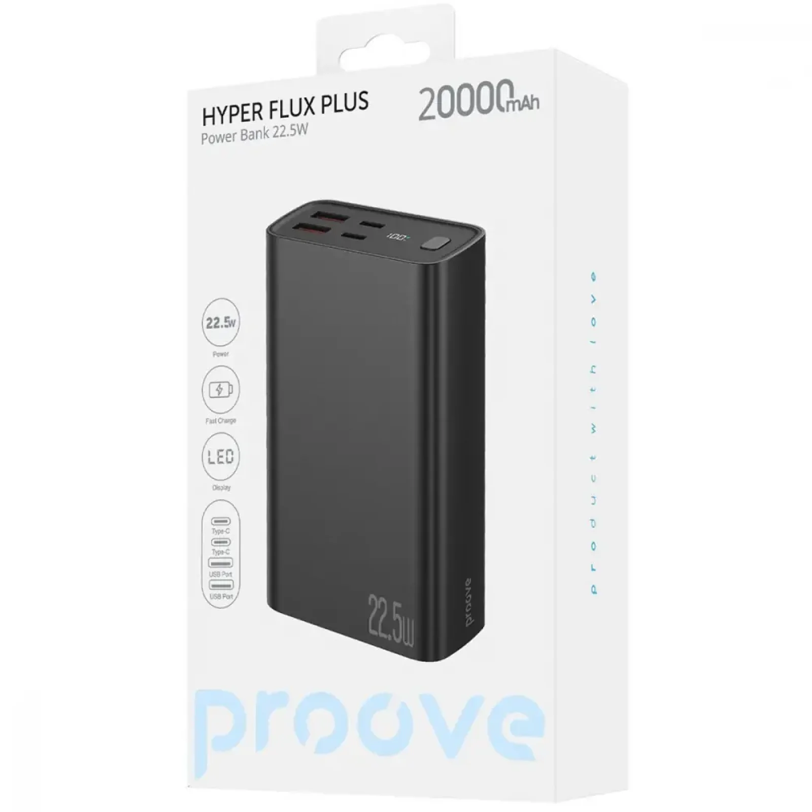Внешний аккумулятор Proove Hyper Flux Plus 22.5W 20000mAh White (620410003)