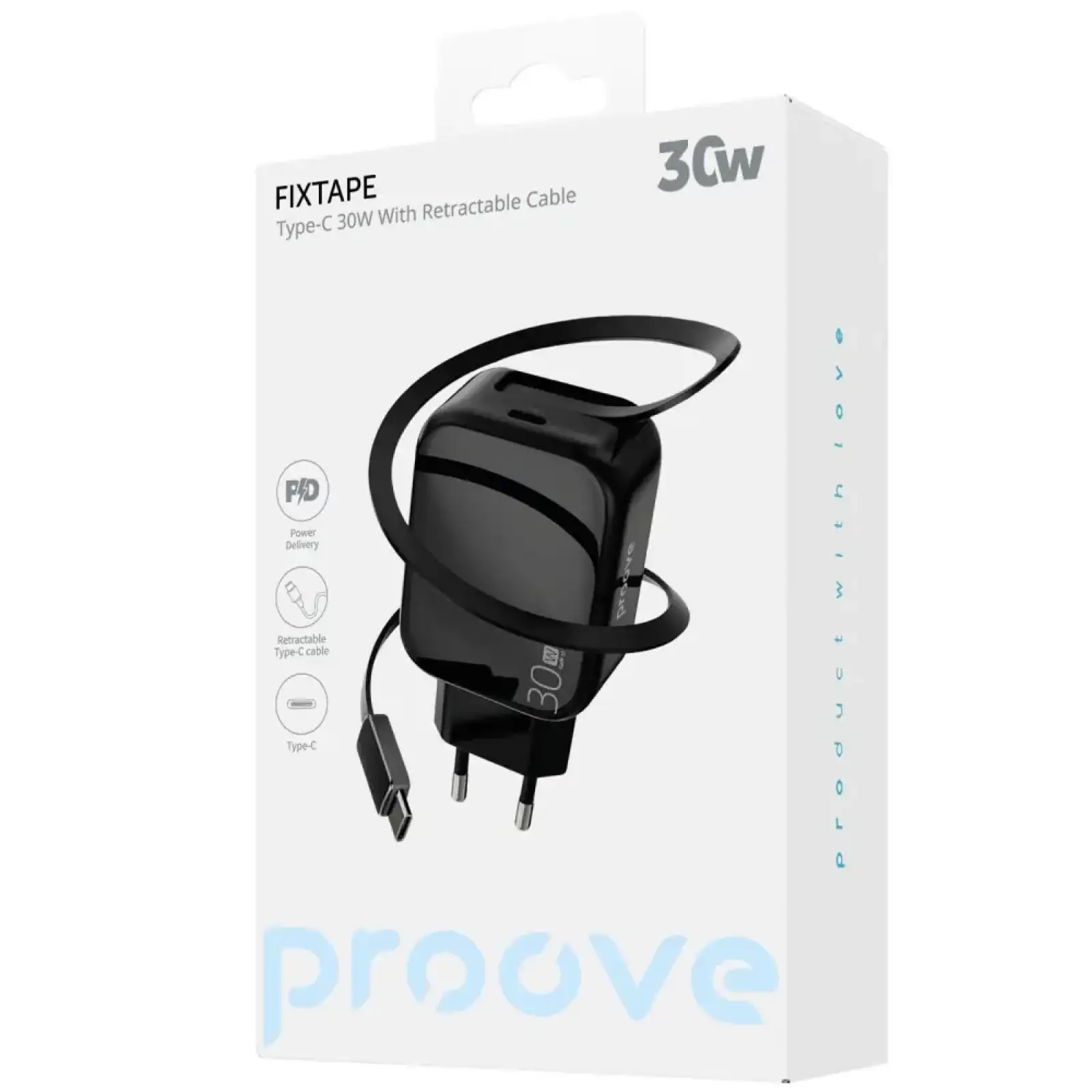 СЗУ Proove Fixtape GaN Type-C 30W Black (621790001)